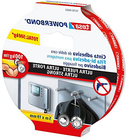 Cinta adhesiva doble cara tesa Powerbond Ultrafuerte (5m x 19mm)