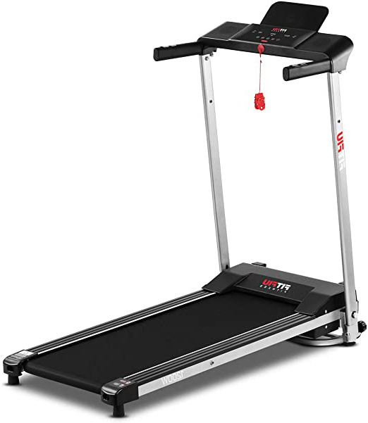 FITFIU Fitness MC-160 - Cinta de correr y andar Plegable Eléctrica con Pulsómetro y pantalla LCD, Máquina Fitness silenciosa motor de 1500w hasta 14km/h con 12 programas de entrenamiento