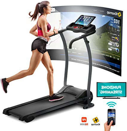 ArtGo Leonardo Cinta de Correr Plegable eléctrica Velocidad máxima de 12 km/h (3.0HP Pico), 12 programas, Soporte para Tableta, Sensor Cardiovascular, App Kinomap, 3 Niveles de inclinación Manual