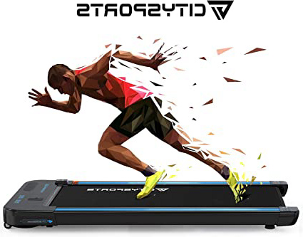 CITYSPORTS Cinta de Correr Caminar Eléctrica del Motor 440W, Altavoces Bluetooth, Velocidad Ajustable, Pantalla LCD y Contador de Calorías, Ultra Delgado y Silencioso, Destinado para el Hogar/Oficina