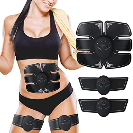 SHENGMI Electroestimulador Muscular Abdominales, EMS Estimulador Muscular Abdominales Cinturón, ABS Estimulador Muscular para Bdomen/Brazo/Piernas/Glúteos