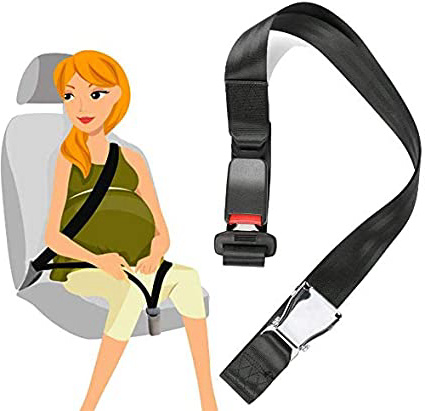 Cinturón de seguridad Arkmiido, Ajustador de cinturón de maternidad, Cinturón extendido cómodo, Un cinturón de seguridad imprescindible para mujeres embarazadas (negro)