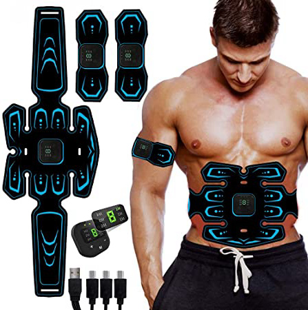 SHENGMI Electroestimulador Muscular Abdominales Cinturón,Masajeador