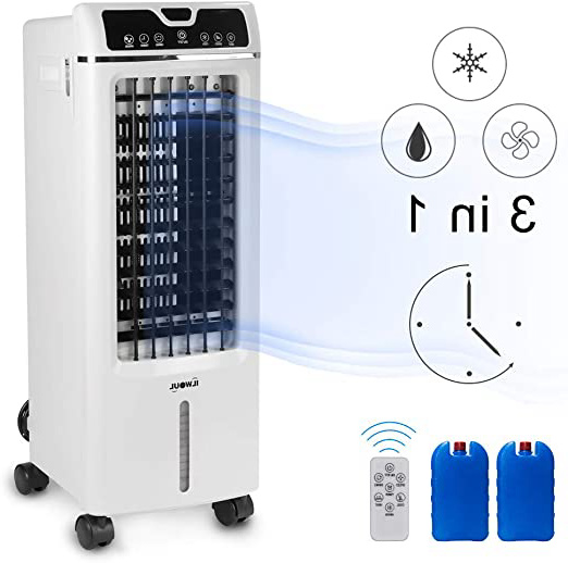Aires Acondicionados Móviles, Climatizadores Evaporativos 3 en 1 • Enfriador • Purificador • Humidificador • 70W • Caudal Aire 550m³/h • Control Remoto • Toque el botón