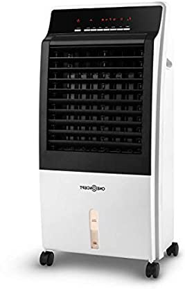 oneConcept CTR-1 White Edition - Climatizador portátil, 4 funciones en 1, Enfriador, Ventilador, Calefacctor, Purificador, 65 W potencia, Depósito 8 litros, Bajo consumo, Ruedas, Blanco