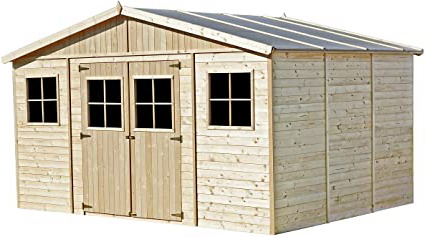 TIMBELA Cobertizo de Madera para