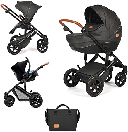 Ibaby One - Cochecito de bebe 3 en 1 - Capazo, Silla, Grupo 0 Plus y Bolso Cambiador - Silla de Paseo homologada 22 Kg