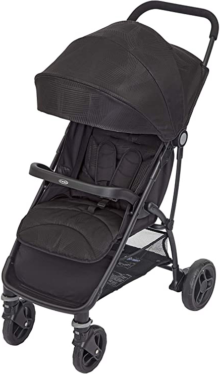 Graco Breaze Lite - Cochecito (nacido hasta 3 años aproximadamente, 0-15 kg), ligero y fácil de plegar, color negro