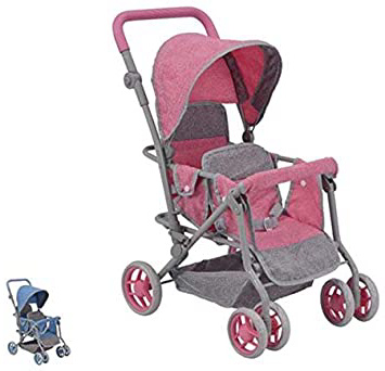 Carro Gemelar Cochecito Gemelar Tándem Plegable LEIYTFE