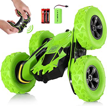 SGILE Coche Teledirigido, 2.4 GHz 15km/h RC Coche Acrobacia Rotación Volteo de 360 Grados, con Batería Recargable, Regalo para niños
