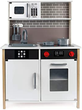 WOOMAX - Cocina de madera con accesorios, luz y sonido (ColorBaby 49026)