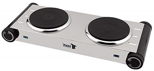Thulos - Cocina Eléctrica 2 Quemadores Acer. Inox.