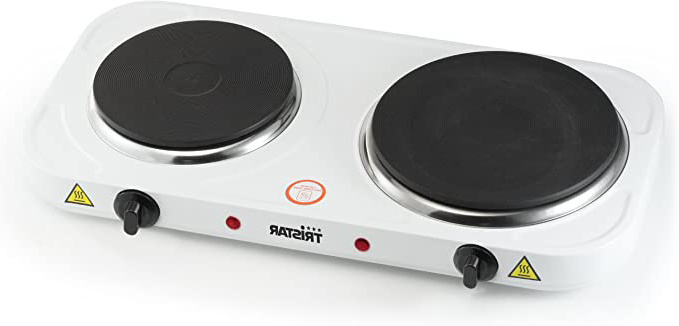 Tristar KP-6245 Placa de cocción, 2500 W, Acero Inoxidable, Blanco