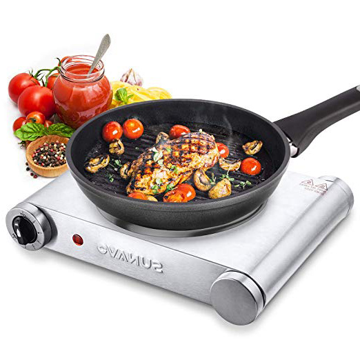 SUNAVO Hornillo Electrico Portatil, Placa eléctrica, una Hornilla 1500W, Cocina eléctrica, Cocinas