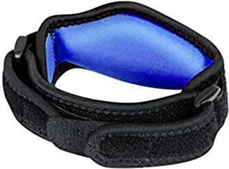 Codera, dorado/tenis, codera, brazo con almohadillas de compresión, alivio del dolor, ajustable, unisex, perfecto para epicondilitis/tendinitis, color azul