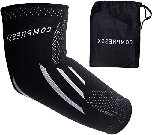 Férula Compresión Codera para Alivio del Dolor Tendinitis, Artritis, Vendaje de Soporte Deportivo Lesiones Codo Golfista Tenista Estabilizador Brazo Completo - Manga Compresión (Large - 1Pedazo)