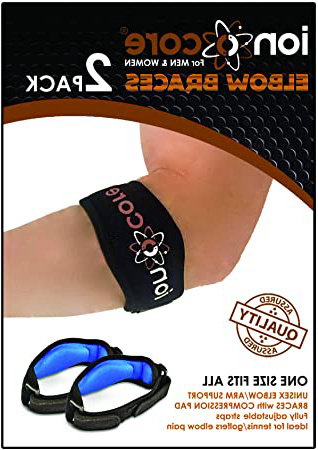 Cinta de codo, ligera y ajustable con acolchado EVA para dolor de codo y tendinitis, la artritis, e ideal para practicar deportes como el tenis o el golf, talla única.
