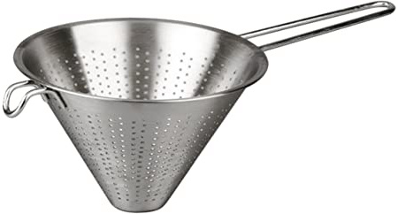 MGE - Colador Chino de Cocina - Diámetro 20 cm - Acero Inoxidable - Plata