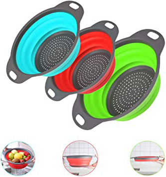 Colador de Cocina Plástico 3pcs