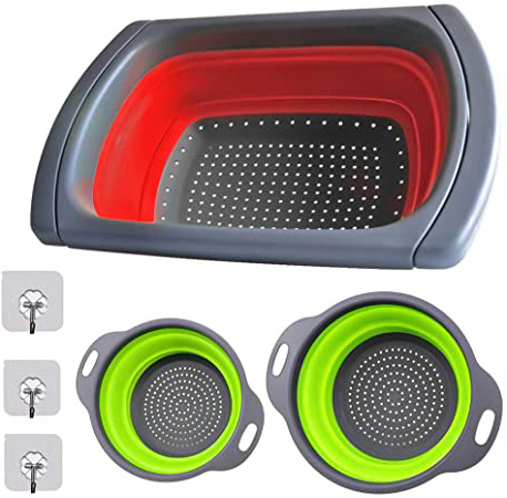 DONGQI 3PCS Escurridor Plegable, Set