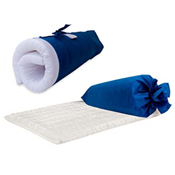 FlyIdeas Colchon Cuna de Viaje Plegable 60x120 cm Grosor 6 cm | Incluye Bolsa De Transporte | Anti Asfixia Antiacaros Transpirable | Made in Europe