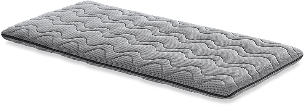 Ecus Kids GOLI, colchón de cuna de viaje con cremallera perimetral, Gris