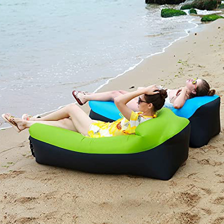 Sofá Inchable, Tumbona Inflable Portátil, Sofá Inflable de Playa, Colchón de Aire Impermeable para Camping, Piscina, Jardín, Playa, Tomar Sol, Vacaciones de Verano etc.
