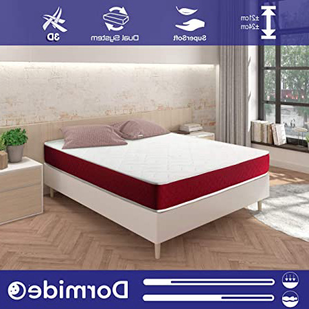 DORMIDEO Thunder - Colchón Viscoelástico Anti-Ácaros 90x190, Altura 21cm