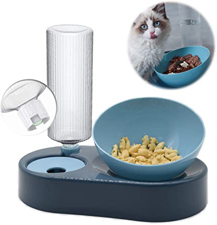 Comedero para Perro Gato,Cuenco Doble