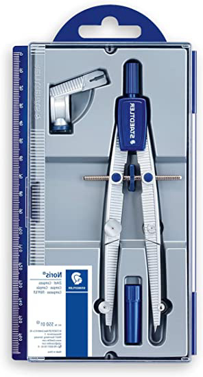 Staedtler NORIS CLUB 550 01, compás escolar de precisión con rueda de ajuste