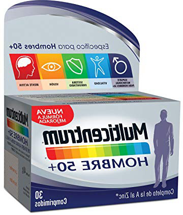 Multicentrum Hombre 50+ Complemento Alimenticio con 13 Vitaminas y 11 Minerales, Con Vitamina B1, Vitamina B6, Vitamina B12, Hierro, Vitamina D, Vitamina C | 30 Comprimidos