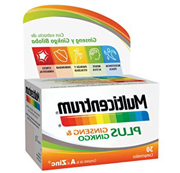 Multicentrum Plus complemento alimenticio con 13 Vitaminas, 8 Minerales, Ginseng y Ginkgo Biloba, Con Vitamina B1, Vitamina B6, Vitamina B12, Hierro, Vitamina C, Vitamina D, 30 Comprimidos