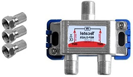 Tecatel TV Satélite - Repartidor Interior con Conector F de 2 Salidas