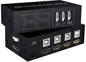 Conmutador KVM Switch HDMI 4