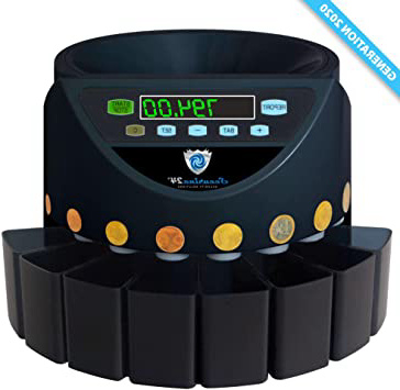 Securina24 SR1200BBB - Contador de monedas automático, color negro