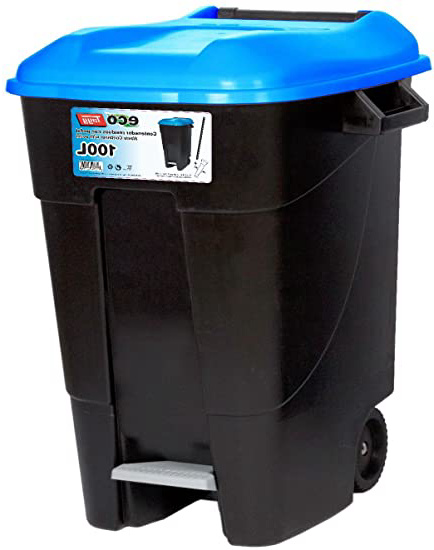 Tayg 421020 Eco - Contenedor de Residuos Eco con Pedal, color Azul, 100 L