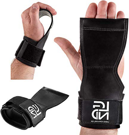 Legend Correas de Levantamiento - Vendaje de muñeca - Grippad-Cobra para Fisicoculturismo, Fitness, Crossfit, Musculación, Powerlifting - mejor agarre - Protección de la palma de la mano