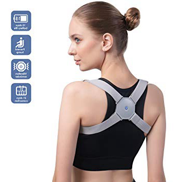 konjac Corrector de Postura Espalda Inteligente con Vibración para Hombre y Mujer, Corrector de Postura Inteligente para Aliviar el Dolor de Espalda, Hombro y Cuello.