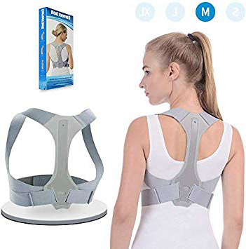 ANOOPSYCHE Corrector de Postura Espalda Hombros Para Hombre y Mujer Talla Asjustable Chaleco Corrector de Postura Transpirable es Ideal para Aliviar los Dolores Dorsales,Thoraciques,Cuello y Hombros