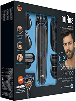 Braun 9 en 1 MGK3085 - Corta Barbas hombre Todo en 1 Recortadora Barba, Depiladora Masculina, Máquina Cortar Pelo, Cortapelos Nariz y Orejas
