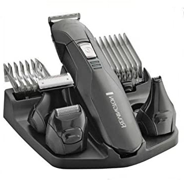 Remington Edge PG6030 – Set Recortador de Barba, 6 Accesorios y Barbero, Inalámbrico, Lavable, Apto para Vello de Nariz, Orejas y Cejas, Negro