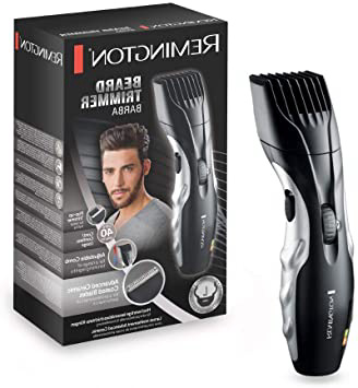 Remington Ceramic Beard MB320C - Barbero, Cuchillas Cerámica, Inalámbrico, 9 Ajustes, 1.5-18 mm, Negro