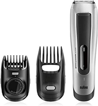 Braun BT 5090 - Recortadora barba, para hombre, con ajuste fino cada 0.5 mm y cortapelos de precisión, color negro/plata