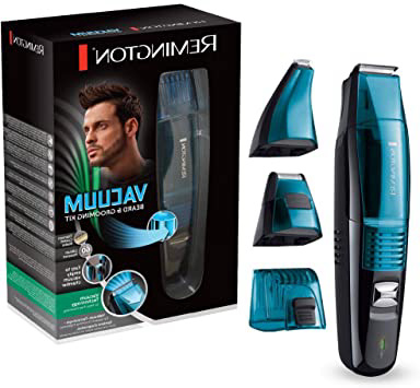 Remington MB6550 Vacuum - Kit barbero, cuchillas revestidas de titanio, aspiración