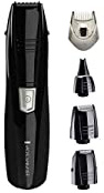 Remington Grooming Kit PG180 - Set Máquina de Afeitar, 3 Cabezales y 1 Peine, Cuchillas Acero Avanzado, Negro, Accesorios Barba, Bigote, Patillas, Nariz y Orejas