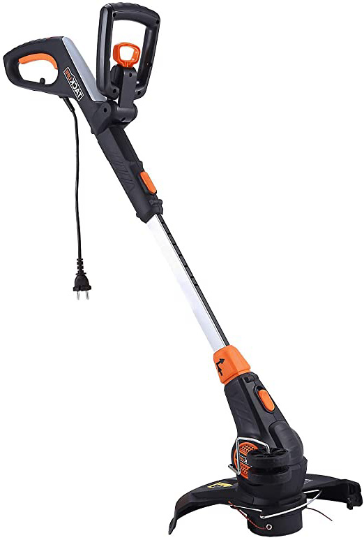 TACKLIFE Cortabordes Eléctrico, 600W, 30cm de Diámetro de Corte, Cabezal de Corte Inclinable de 180°, Tap&Go Avance Controlado del Hilo, Rueda de Guía -GGT1A
