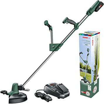 Bosch UniversalGrassCut 18-260 - Cortabordes a batería (1 batería de litio 18V 2.0 Ah, sistema 18 V, en caja de cartón)