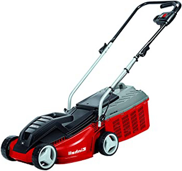 Einhell GE-EM 1233 - Cortacésped eléctrico (1250 W, altura de corte 5 niveles | 20-60 mm , ancho de corte 33 cm, hasta 300m² de jardín, 30L de capacidad de bolsa) (ref.3400192)