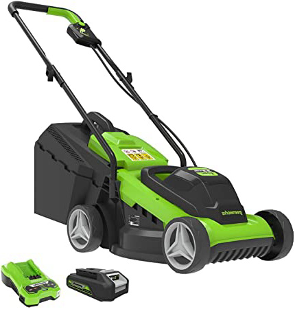 Greenworks 24V 33cm Cortacésped Inalámbrico,
