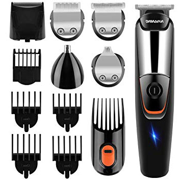 Cortapelos Profesional Hombre, NAVANINO Cortador de Pelo Recargable, Barbero Electrico Recortador de Barba y Precisión Afeitadora Corporal Cortapelos Narizy Orejas Máquina de Afeitar (5 EN 1)